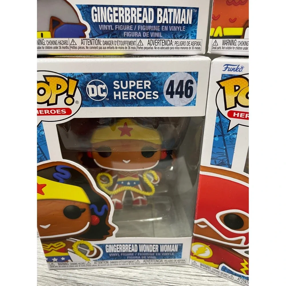 Funko Pop DC Super Heroes Gingerbread Set Superman Batman Wonder Woman Flash 5pc